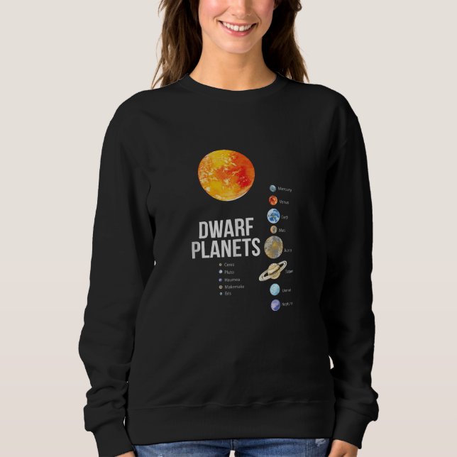 Sistema solar para camisetas de planetas (Anverso)