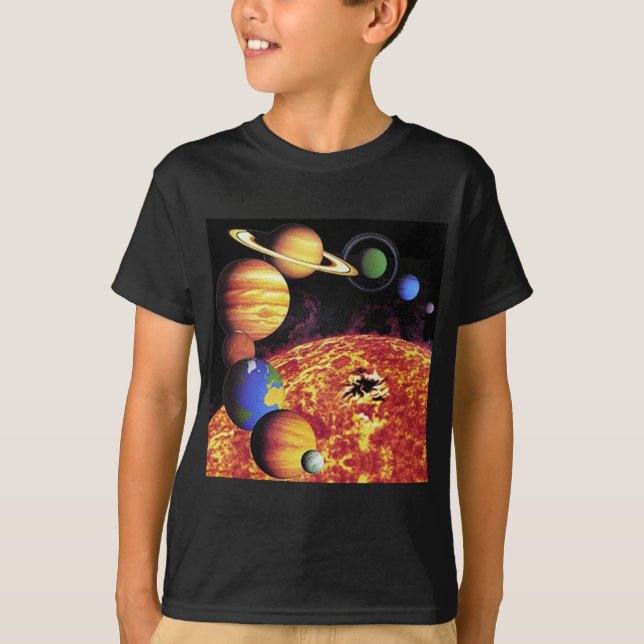 Sistema solar planetas camiseta (Anverso)