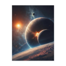 Sistema solar - Postal Galaxy - Arte conceptual