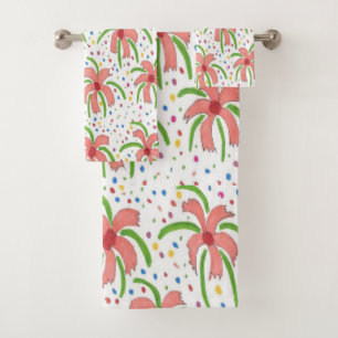 Sistema tropical de la toalla de baño de las