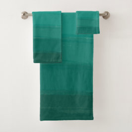 Sistema verde de la toalla de baño de Ombre