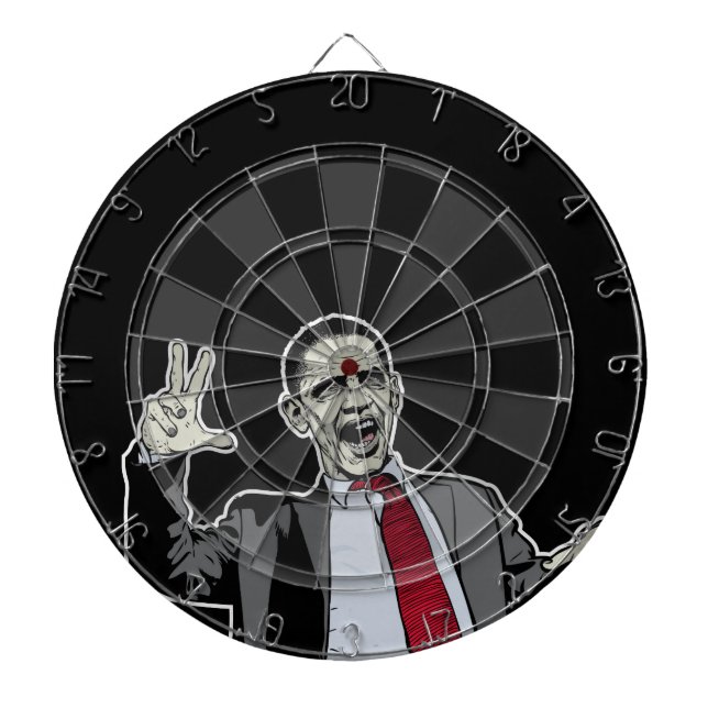 Sistemas del tablero de dardo de Obama del zombi (Frente)