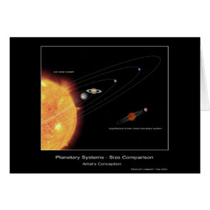 Sistemas planetarios - comparación del tamaño - la
