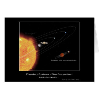 Sistemas planetarios - comparación del tamaño - la