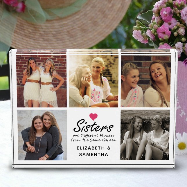 Sisters Script cita Collage de fotos de corazón ro (Subido por el creador)