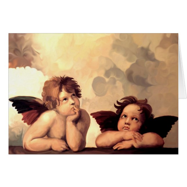 Sistine Madonna Cherubs Raffaelo Sanzio (Anverso (Horizontal))