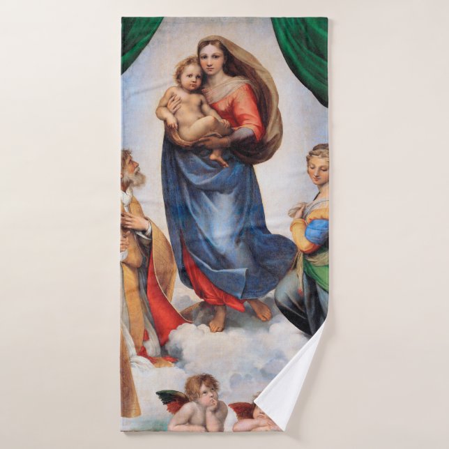 Sistine Madonna, Raphael (Toalla de baño)