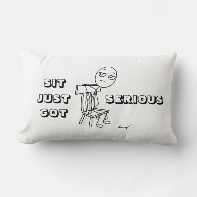 SIT ACABA DE CONSEGUIR UNA GRAVE almohada lumbar (Anverso)