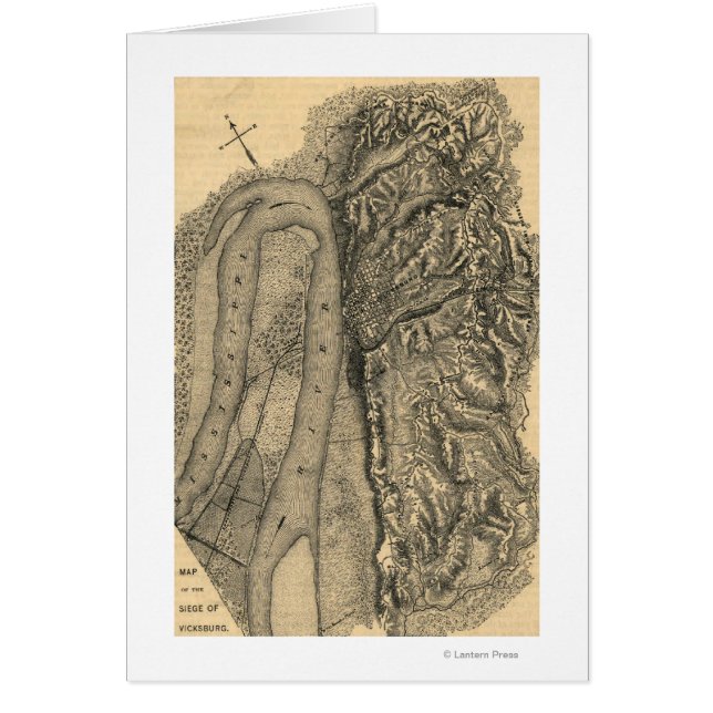 Sitio de Vicksburg - Mapa Panorámico de la Guerra  (Frente)