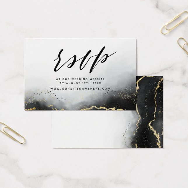 Sitio web Black Ethereal Mist RSVP Insertar tarjet (Oficina)