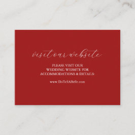 Sitio web boda Insertar tarjeta Berry rojo inviern