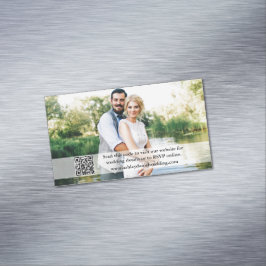 Sitio web boda QR Overlay 25 tarjetas de imán foto