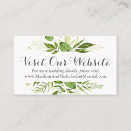 Sitio web Boda Verde Insertar tarjetas Verdes Rúst