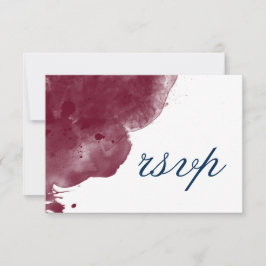 Sitio web Burgundy & Navy Watercolor Wedding RSVP