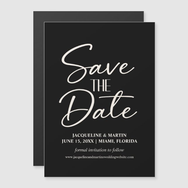 Sitio web cursivo con letras de mano de Boda blanc (Anverso/Reverso)