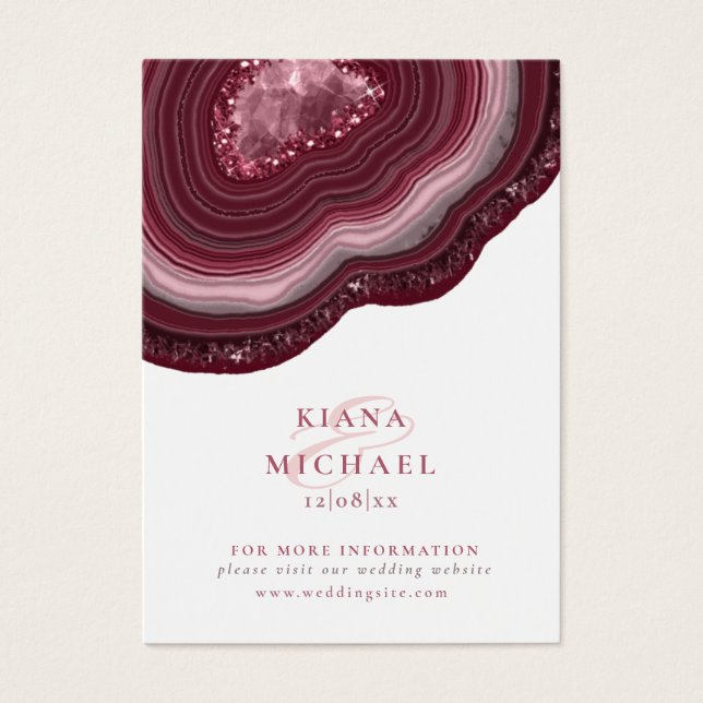 Sitio web de Agate Geode Purpurina Burgundy ID647 (Frente)