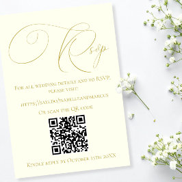 Sitio web de Boda de marfil y oro RSVP