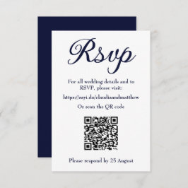 Sitio web de Boda de marina RSVP con código QR