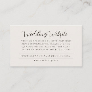 Sitio web de Boda moderno Código QR Tarjeta de Gab