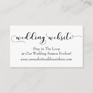"Sitio web de boda" Tarjetas de Enlace para Manten