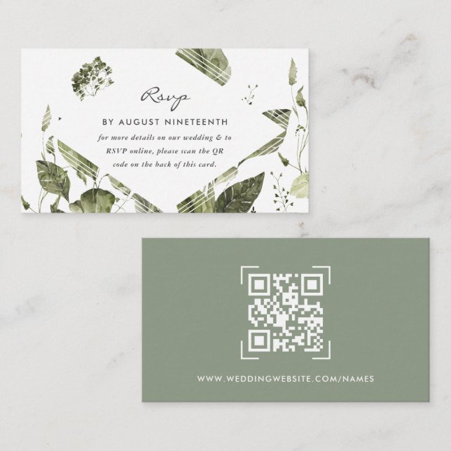 Sitio web de bodas | Tarjeta de inscripción de aná (Anverso / Reverso)