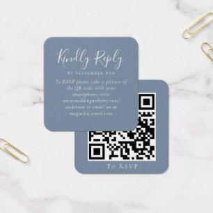 Sitio web de Dusty Blue Boda QR Code RSVP