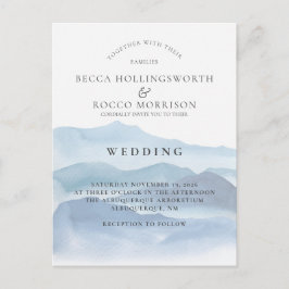 Sitio web de Invitación a la boda de color azul RS