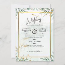 Sitio web de invitaciones a bodas de verde RSVP QR