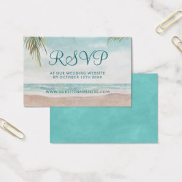 Sitio web de Island Breeze Boda RSVP Insertar tarj
