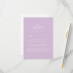 Sitio web de Lavanda Simple Wedding RSVP