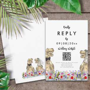 Sitio web de respuesta para boda con tema de dinos