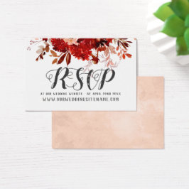 Sitio web de RSVP Boda de Belleza Rústica Insertar