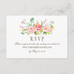 Sitio web de RSVP en línea de la boda de Rosa clás