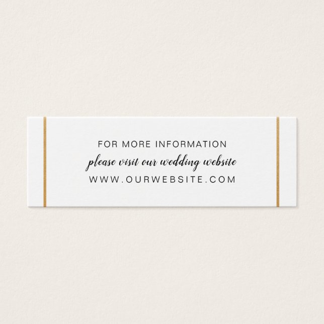 Sitio web del boda de oro o tarjeta de información (Frente)