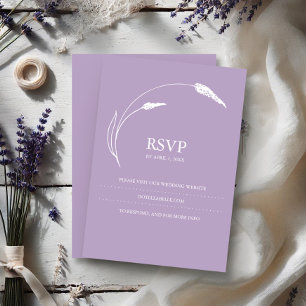 Sitio web del Boda de tarjetas RSVP de Lavanda Mod