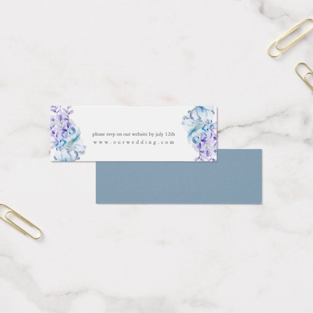 Sitio web del Boda Floral Dusty Blue Lavender RSVP (Oficina)
