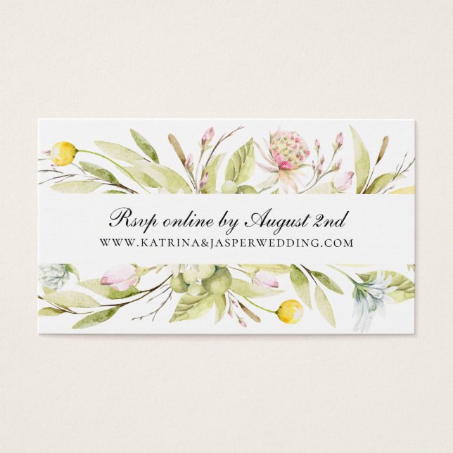 Sitio web del Boda Summer Wildflowers RSVP (Frente)