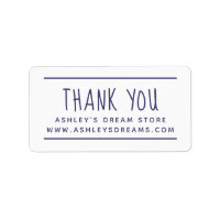 Sitio web moderno Link Navy Blue Gracias Pegatina