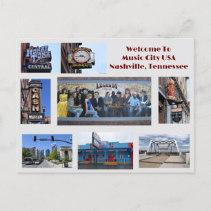 Sitios para ver en Nashville, postal de Tennessee