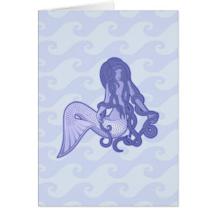 Sitting Mermaid Blue