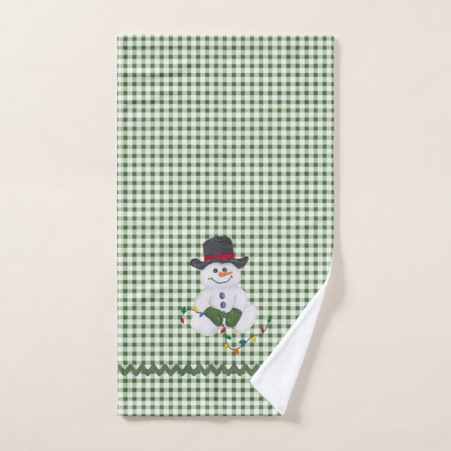 Sitting Snowman (Toalla de mano)