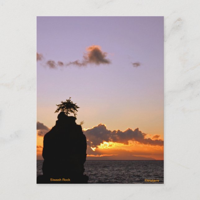 Siwash Rock, postal de Vancouver (Anverso)