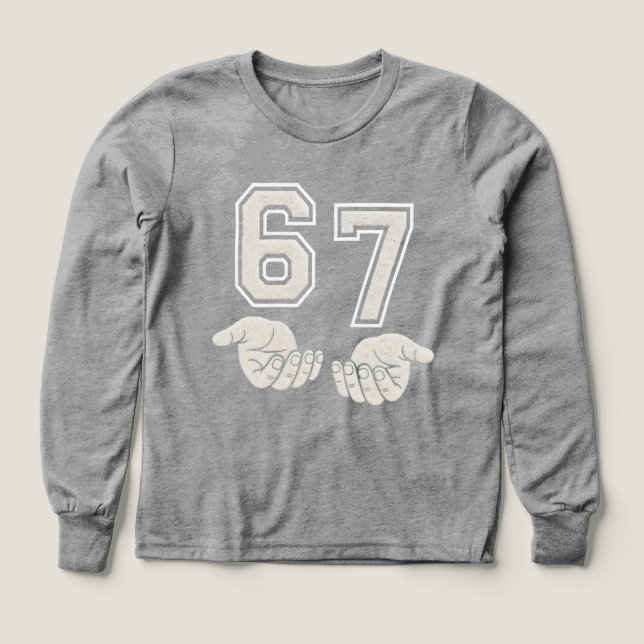  Six Seven hand gesture Viral Internet Meme (Diseño frontal)