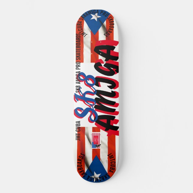 SK8 AMIGA 8 Cubierta para skateboard de 1/4" (Anverso)