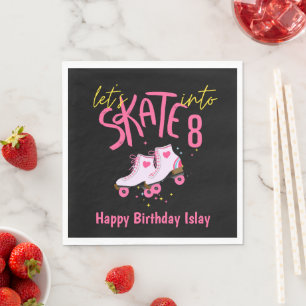 Skate en la servilleta de papel de cumpleaños de o