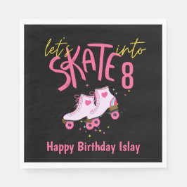 Skate en la servilleta de papel de cumpleaños de o