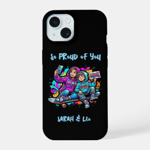 Skate Mamá e Hijo   Funda para iPhone Glossy Tough