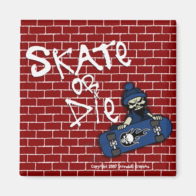 Skate o Morir imán (Frente)