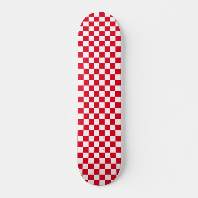 Skate skateboards Checker Patrón negro y blanco (Anverso )
