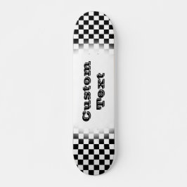 Skate skateboards Checker Patrón negro y blanco